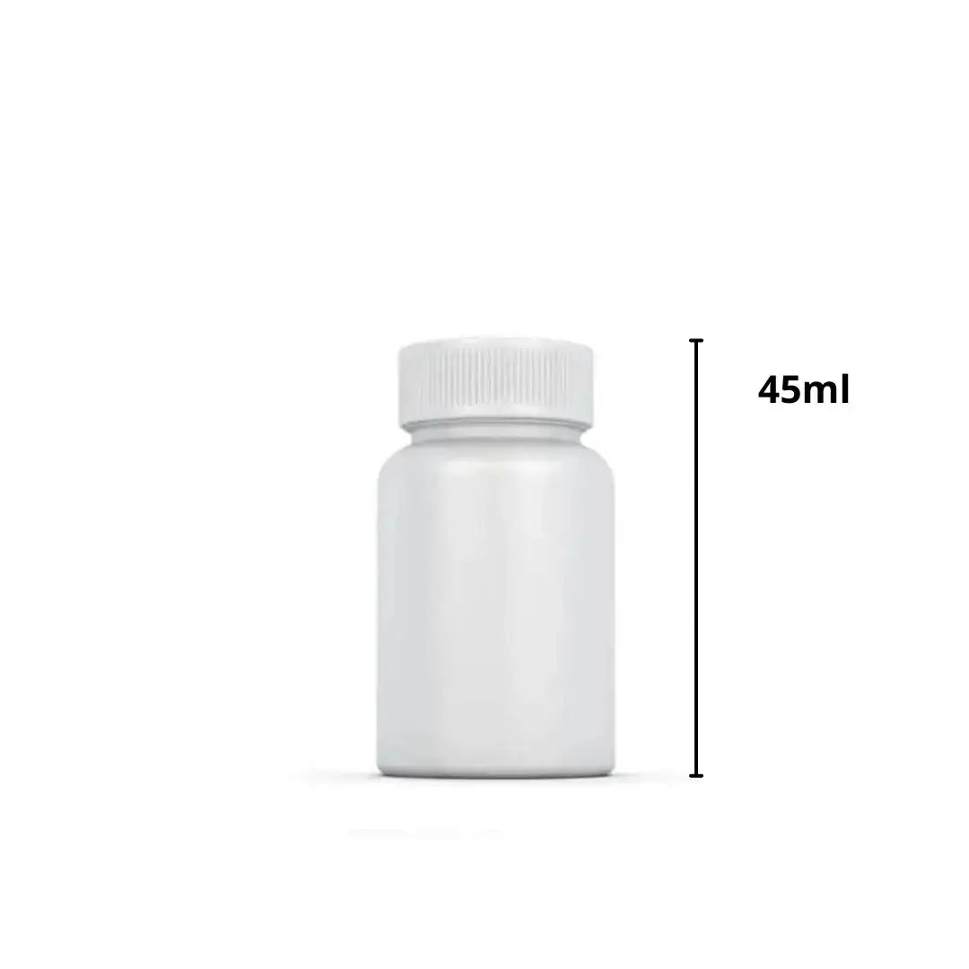 HDPE BOTTLE WHITE With CRC Cap 45ml BOTTLE