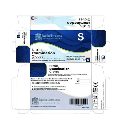 Premium Nitrile Exam Gloves – Powder-Free (Small) | Best Price in Australia