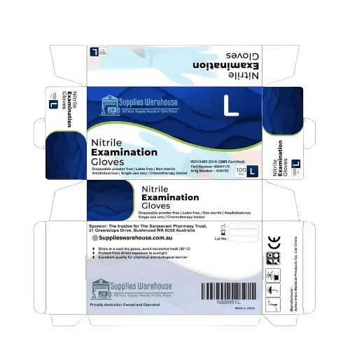 Premium Nitrile Exam Gloves – Powder-Free (Large) | Best Price in Australia