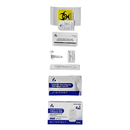 AHPC 4-in-1 COVID-19, RSV, Influenza A & B Antigen Test Kit – Single Test Pack