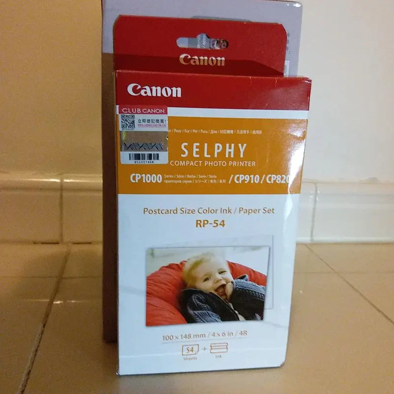 Canon RP54 Ink & Paper Pack – 54 High-Gloss Prints for Selphy CP1500 Printer