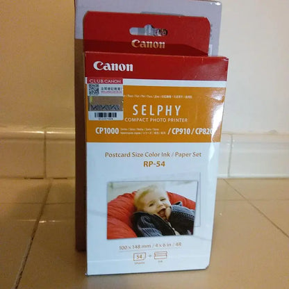 Canon RP54 Ink & Paper Pack – 54 High-Gloss Prints for Selphy CP1500 Printer