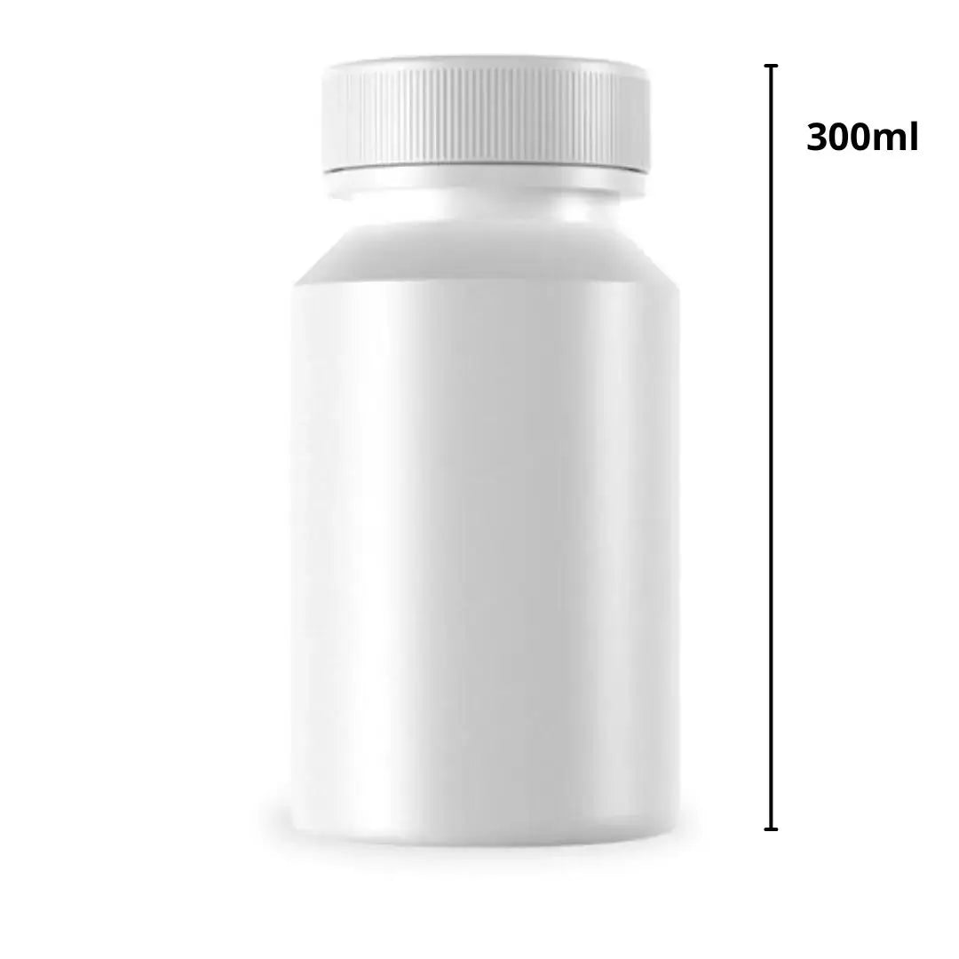 HDPE Tablet Bottle - White CRC, 300ml