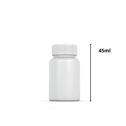 HDPE TABLET BOTTLE WHITE CRC 45ml BOTTLE