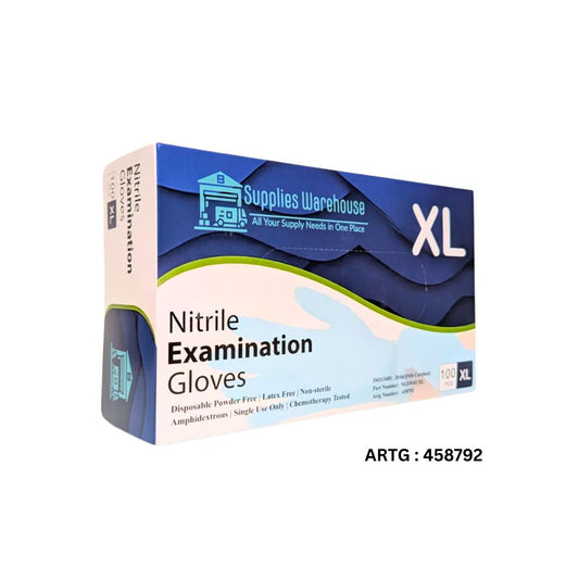 Examination Gloves Blue Colour - Nitrile, Powder-Free, Medical Grade (10 Boxes) 1000 Pcs Hand Gloves