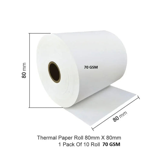 Cash Register & TILL Thermal Paper Rolls Size 80x80mm 70 gsm